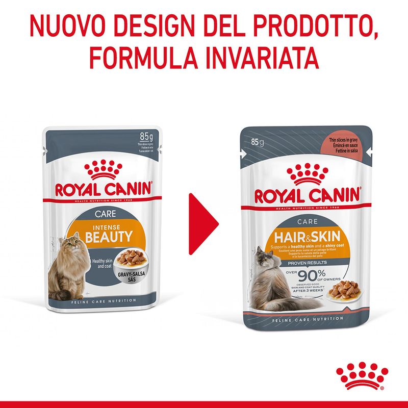 Royal Canin Hair & Skin Care in Salsa - Alimento Umido per Gatti 12x85gr Royal Canin Hair & Skin Care in Salsa - Alimento Umido per Gatti 12x85gr